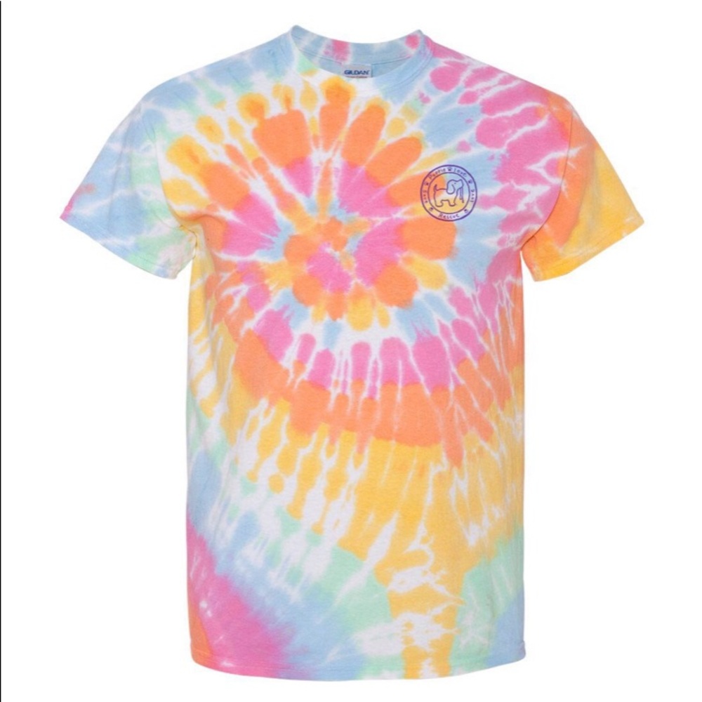 Tie Dye #2 Pup Aerial Spiral T-Shirt